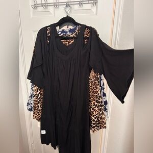 Black cold shoulder dress